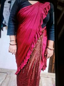 Elegant Maroon Saree