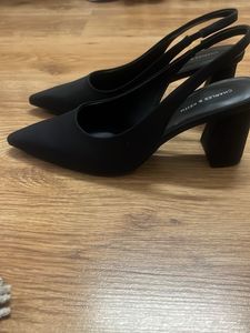 Charles &amp; Keith Black Slingback Heels