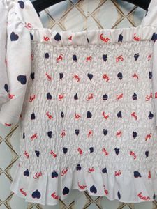 New With Tag Cute Crop Korean Top