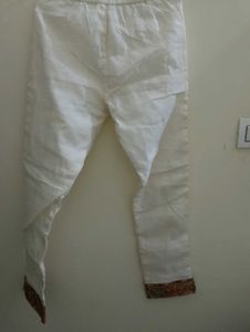 Embroidered Sleeve White Kurti