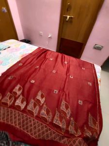 Tussar Silk Saree With Cut Work Embroidery