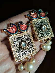 Zircon Kundan Rajwadi Rajasthani Jewellery Set
