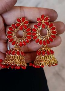 Red Stone Earrings