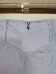 Lavender Square Neck Top