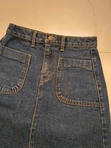 A-line Denim Skirt