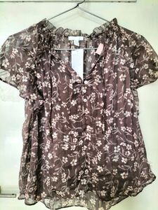 Transparent Floral Top