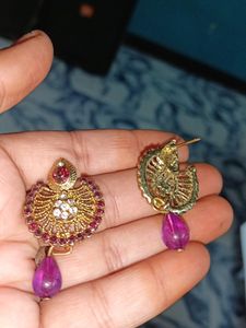 Purple Colour Earring