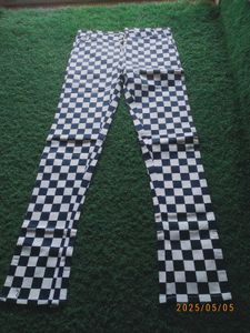 Checkered Flare Jeans