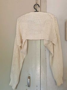 Cream Knit Bolero Shrug