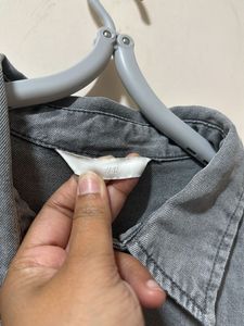 H&amp;M Grey Lyocell Denim Shirt