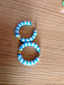 Shell &amp; Clay Heishi Hoop Earrings