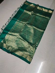 Green Pure Kanchi Pattu Saree 💚