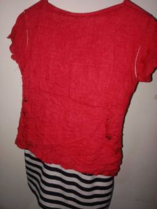 Red &amp; Striped Girls&#39; Top