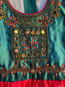 Stone Work Girls Frock