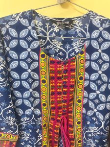 Blue Printed Kurta