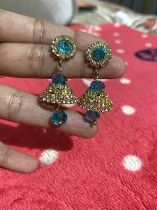 Sky Blue Jhumka