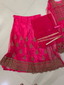 Pink Embroidered Two Piece