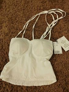 h&m vintage mariyln monroe White Crop Top