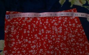 Floral red skirt