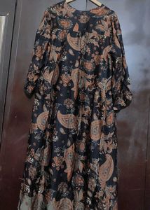 Black Paisley Printed Kurti For 44 Bust