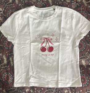 Cherry on Top White Tee