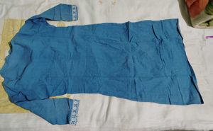Blue Embroidered Kurta