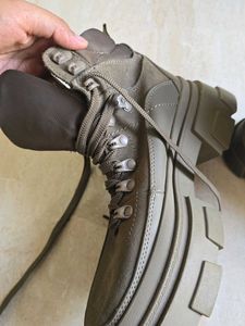 ZARA Limited Edition Leather Hiking Boots