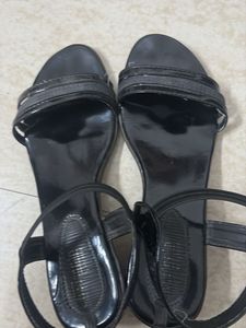 Black Strappy Flats