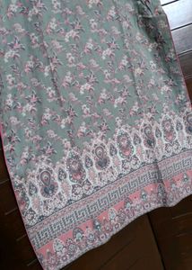 Elegant Light Green Cotton Printed Kurta Set