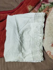 White Lace Trimmed Plazzo
