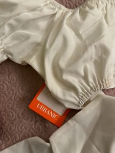 Chic White Off-Shoulder Crop Top