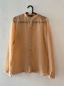 Sheer Button-Down Top