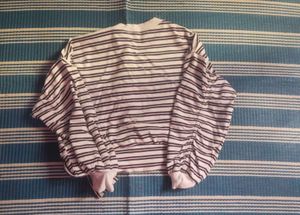 Striped Tie-Front Top