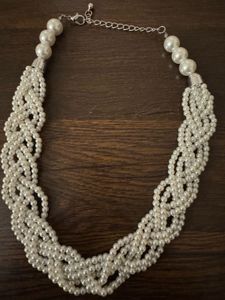 Faux Pearl Necklace &amp; Earring Set