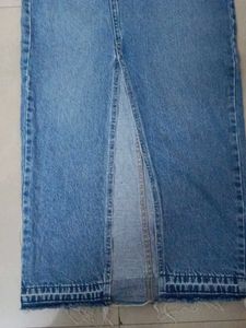 Denim Slit Skirt