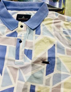 Stylish Geometric Print Polo Shirt
