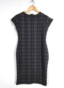Black And Grey Checks Dress (Women's)