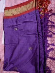 Purple Silk Saree