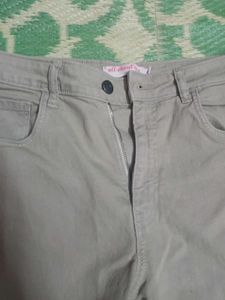 Olive Green Loose Fit high waist Jeans