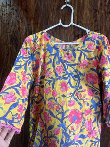 34 bust Floral Print Kurta for women