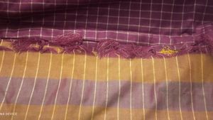 Maroon Yellow Saree