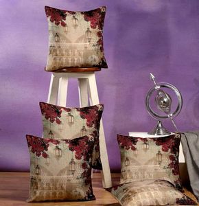 Set of 5 Diwali Theme Floral Cushions with Covers