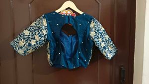 Navy Blue And Golden Wedding Lehanga