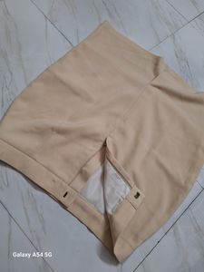 Biege Mini Skirt