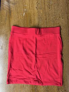Coral Coloured Short Skirt