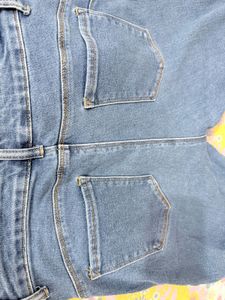 Blue Denim Flared Jeans