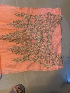 Partywear Unstitched Long Gown Material