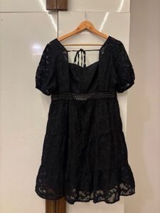 Elegant Black Tiered Dress
