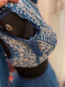 Blue Embellished Lehenga Choli