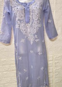 Chikankari Lavender 🪻 Small Size Kurta
